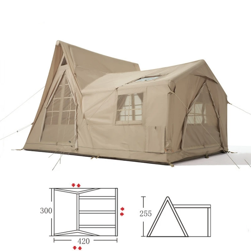 waterproof tents for trips Large Two Room Waterproof Inflatable House Air Tent glamping tent