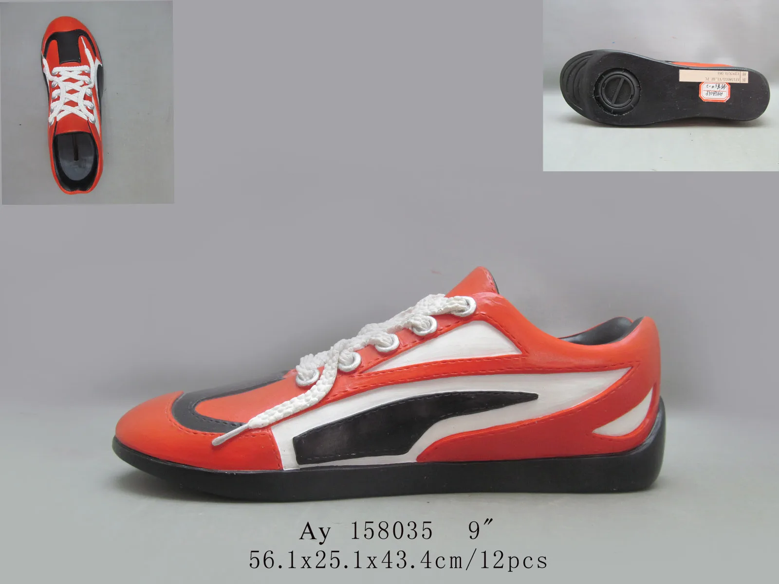 New Trend Resin Football Sports Coin Bank Soccer Shoe Shape Custom Piggy Bank