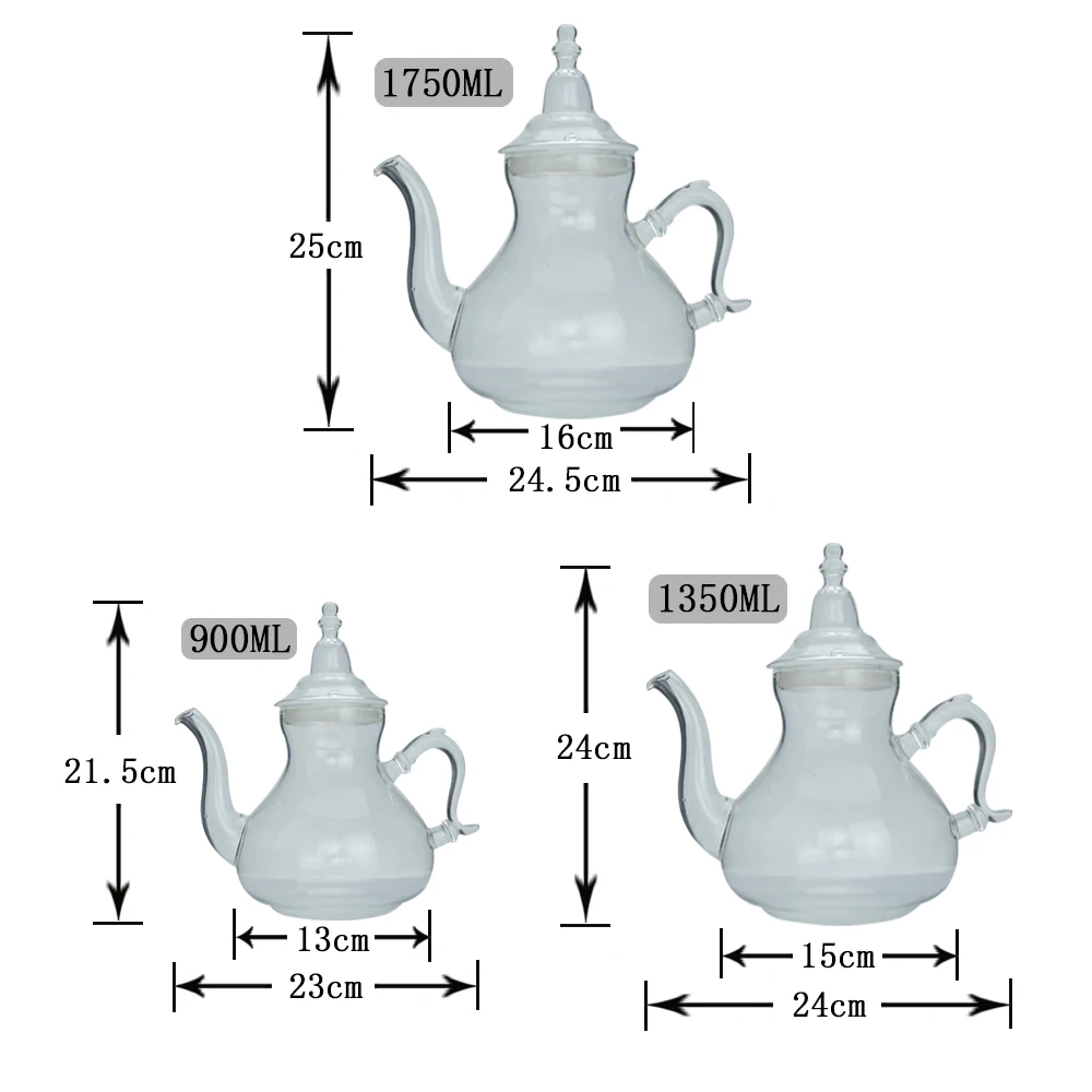 Wholesale handmade glass moroccan teapot