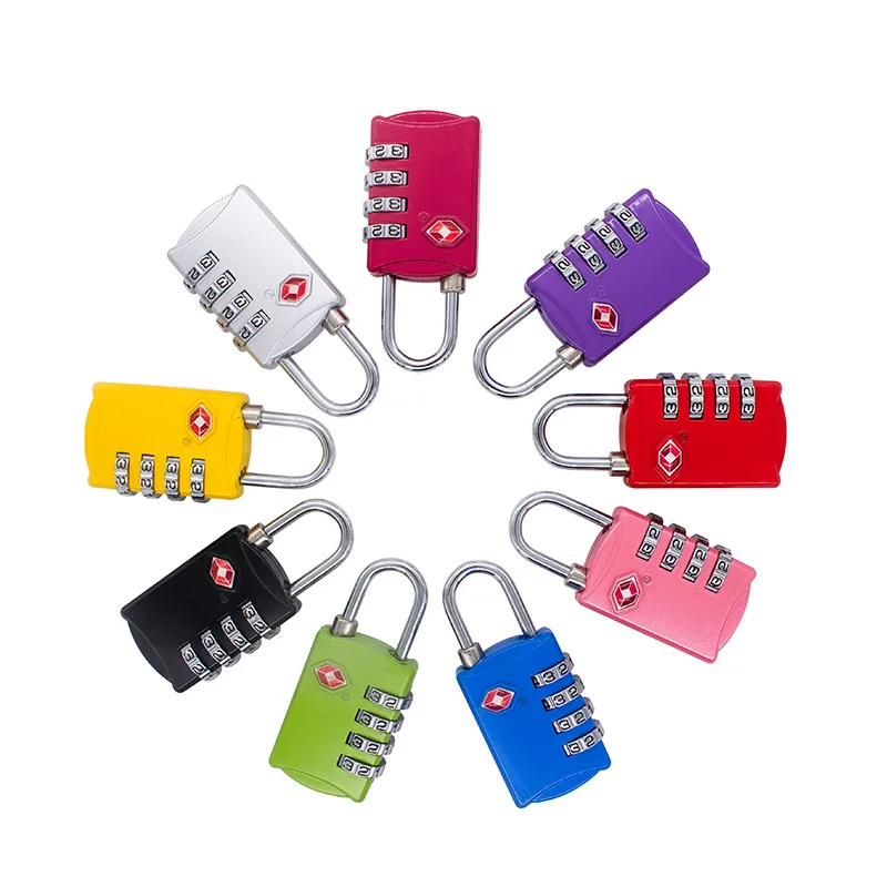 9 colors travel safety luggage lock high quality TSA suitcase locks