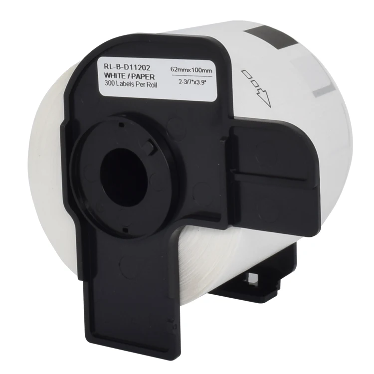 Factory Wholesale Compatible Dk11202 62mm*100mm*300pcs 11202 DK Shipping Labels Compatible DK-11202 Thermal Paper Roll