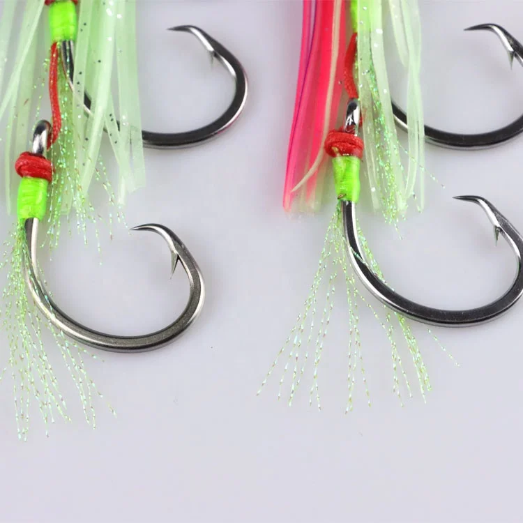 Luminous Squid Fishing Hook Octopus Squid Skirts Jig Soft Fishing Lure Artificial Jigging   Assist Hooks Rig Hook