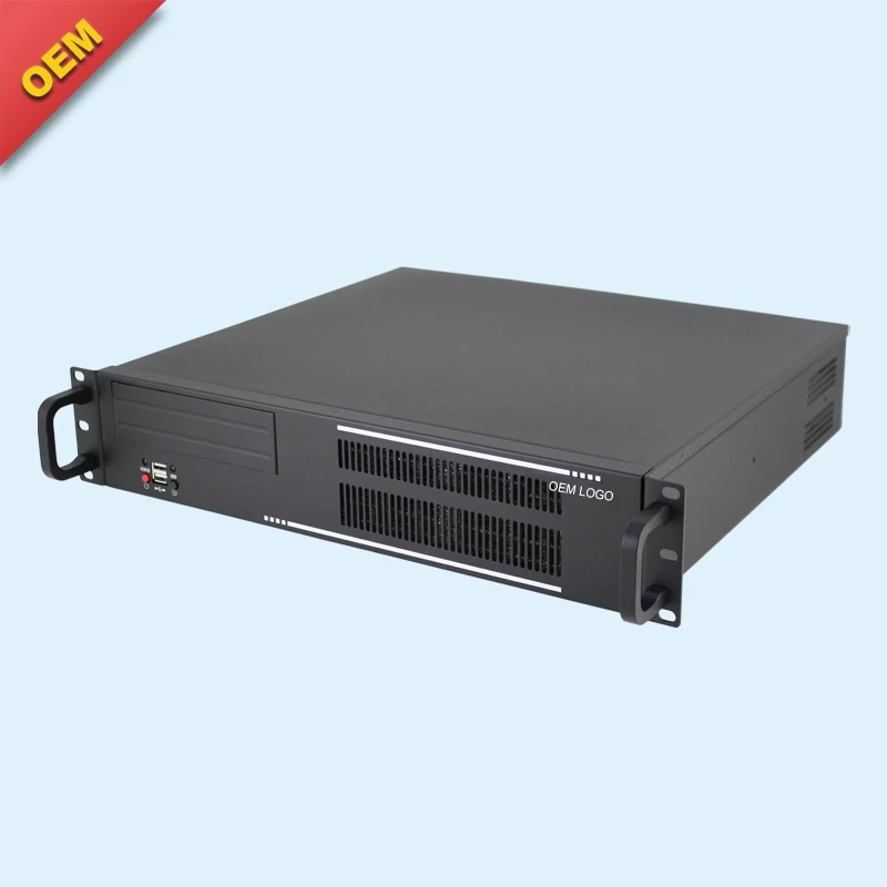 Custom Steel Metal Cabinet 2U 400Mm Short Depth 5 Hard Drive Rack Mount Server Case Micro-Atx Firewall Computer Case Enclosure