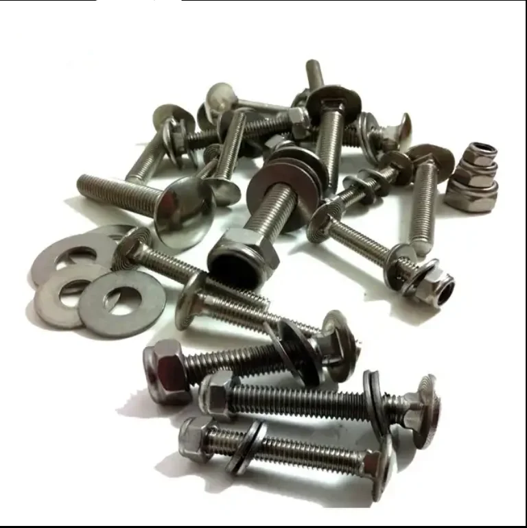 M3 M4 M5 M6 M8 M10 M12 304 stainless steel screw bolts and nuts manufacturers nylon nuts hex hexagon lock nut