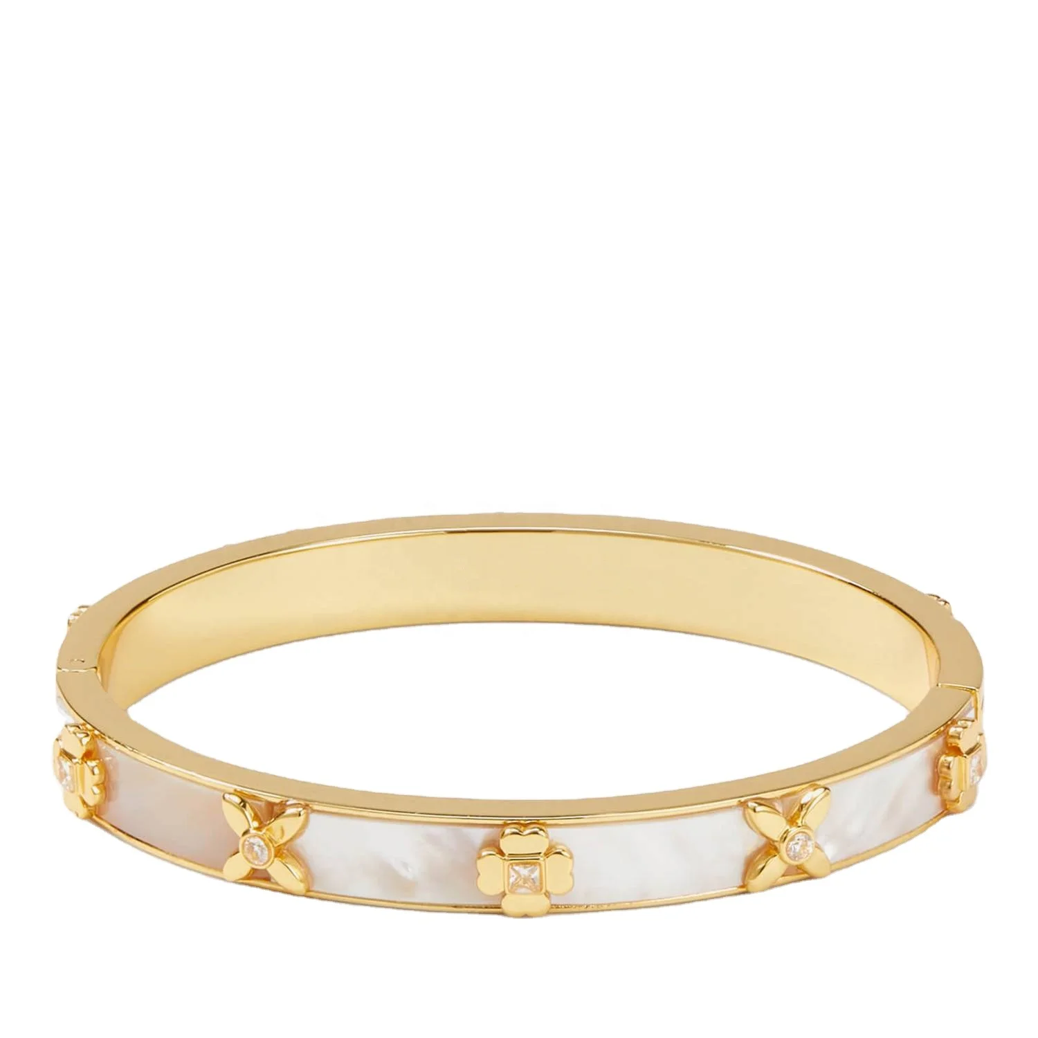 Manufacture fashion design jewelry bracelet custom natural mother of pearl bangle gold plated jewellery