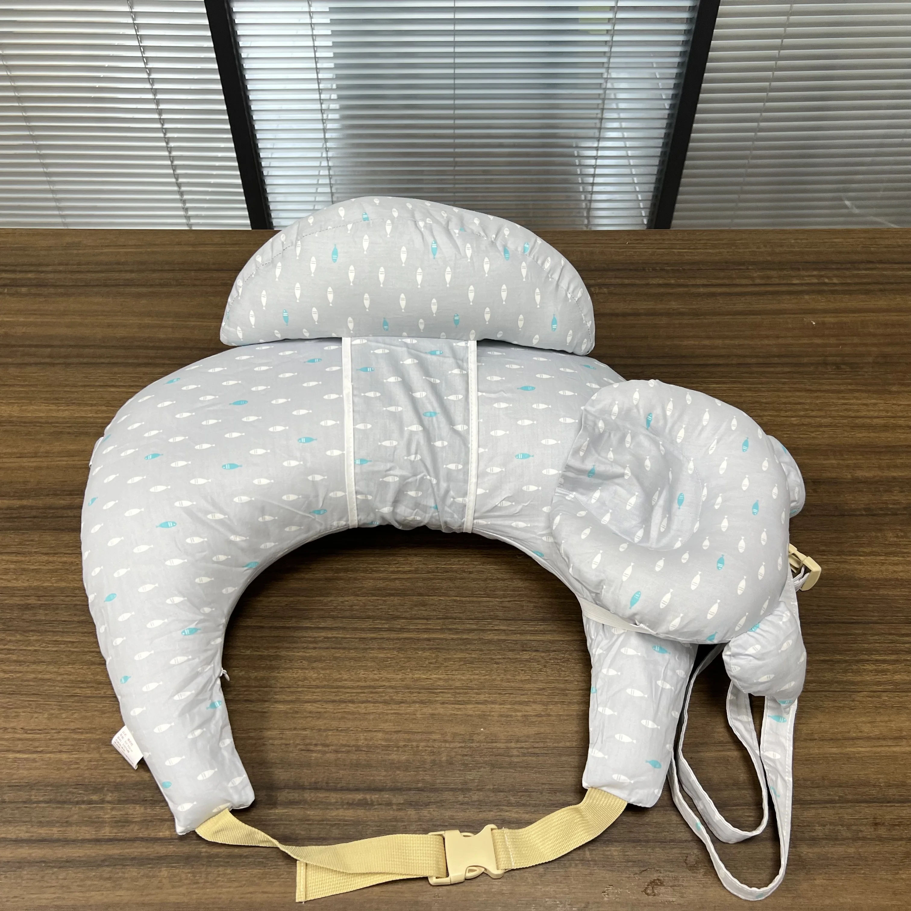 Breast Feeding Pillows for Mom and Baby with Adjustable Waist Strap and Removable Cover
