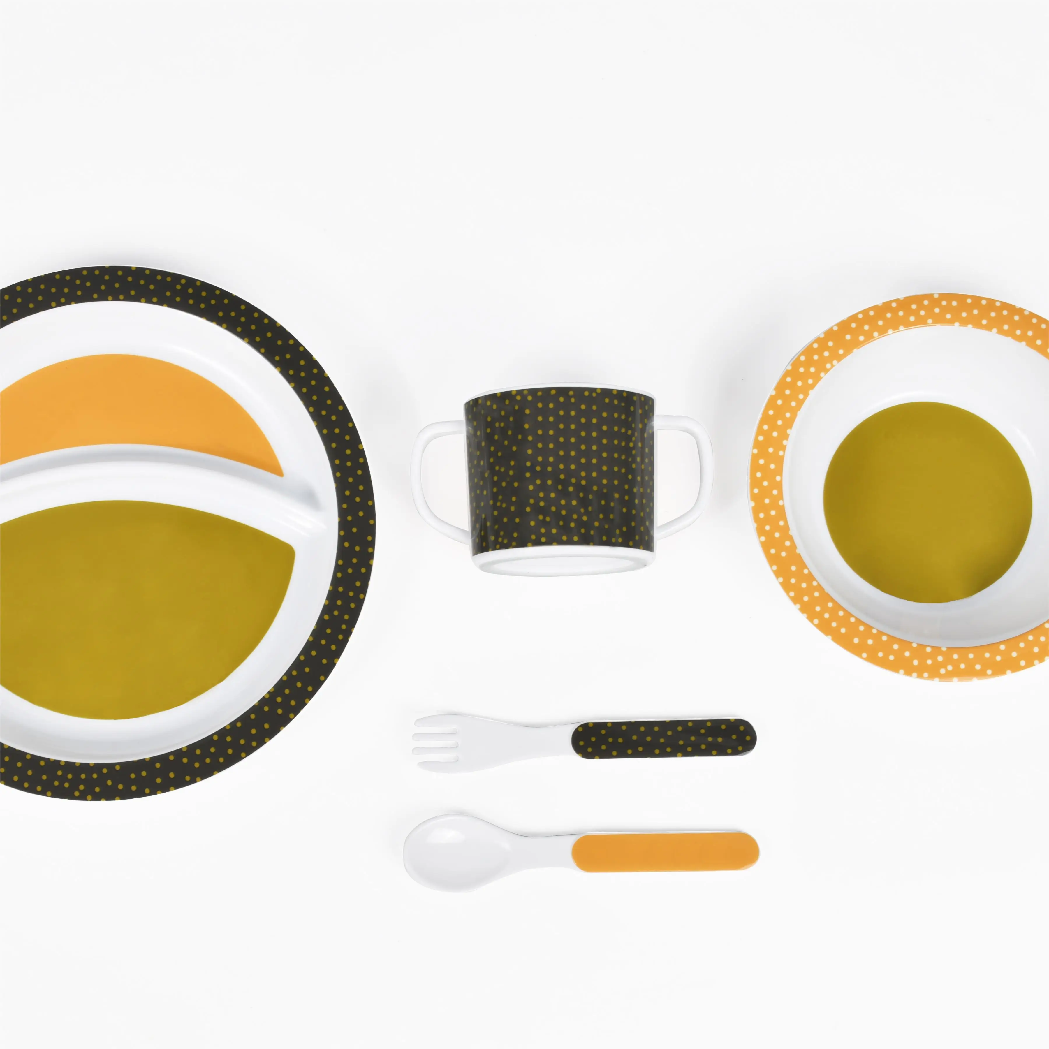 AOHEA Pre-order Bonus luxury tableware compartments Unbreakable Dinner Plate for Kitchen Camping BPA FREE Dishwasher Safe tweens