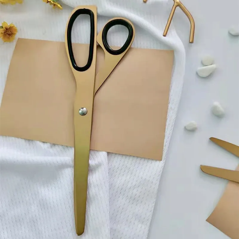Professional Stainless Steel Tailor Household Office Scissors Gold