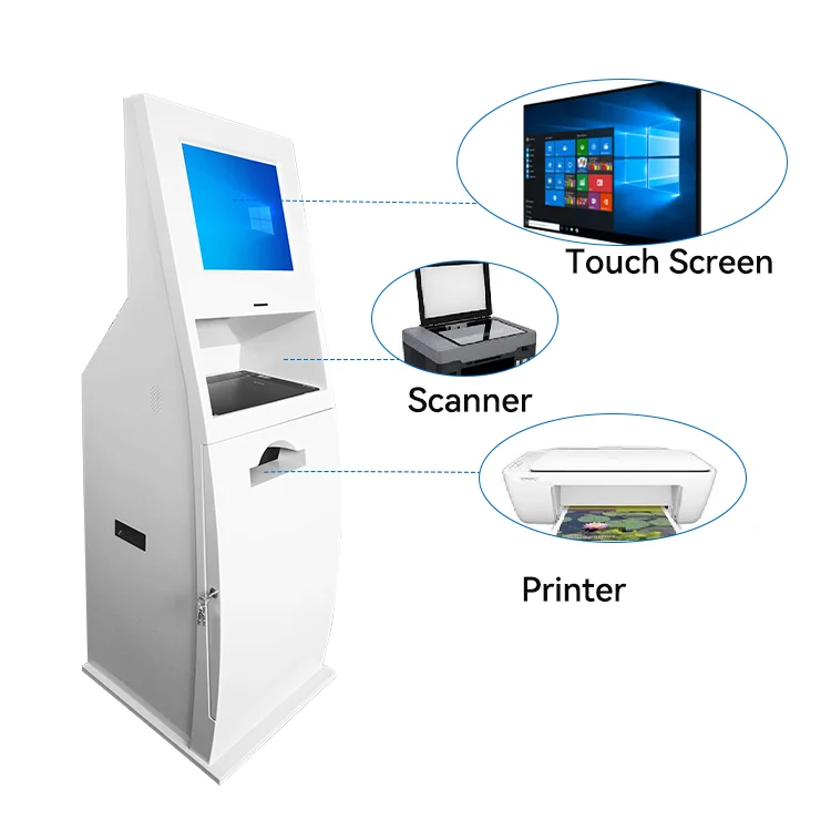 Ticket printer redemption terminal cash out qr code scanner self service machine ATM kiosk