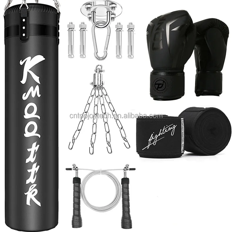 Best Freestanding Hanging Adjustable Height Intense Training Boxing Bag Set For Boxing MMA Muay Thai Karate Taekwondo