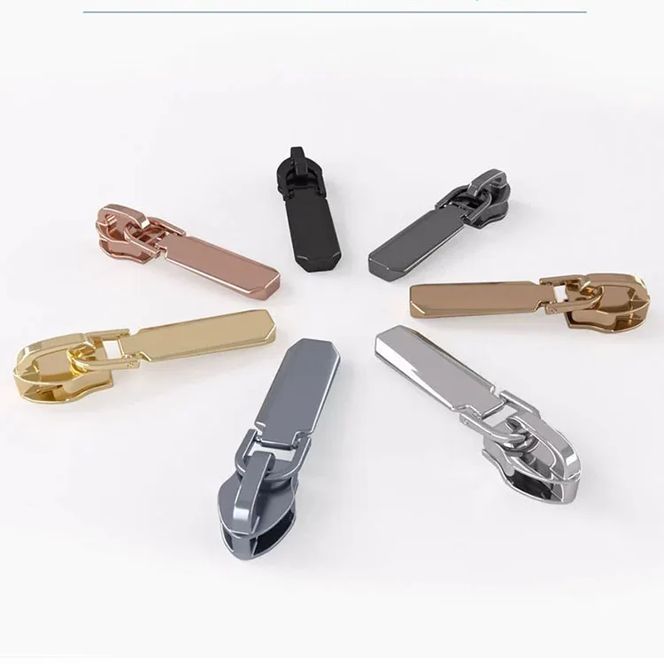 high quality metal waterproof rainbow zipper #5 slider custom logo puller nylon zipper pulls for bag slider