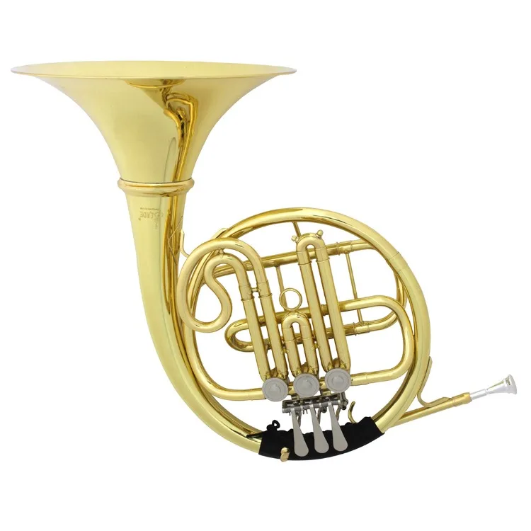 Bb French Horn Brass Body 3 Keys French Horns with Case Professional Brass Instruments B Flat Golden Split French Horn