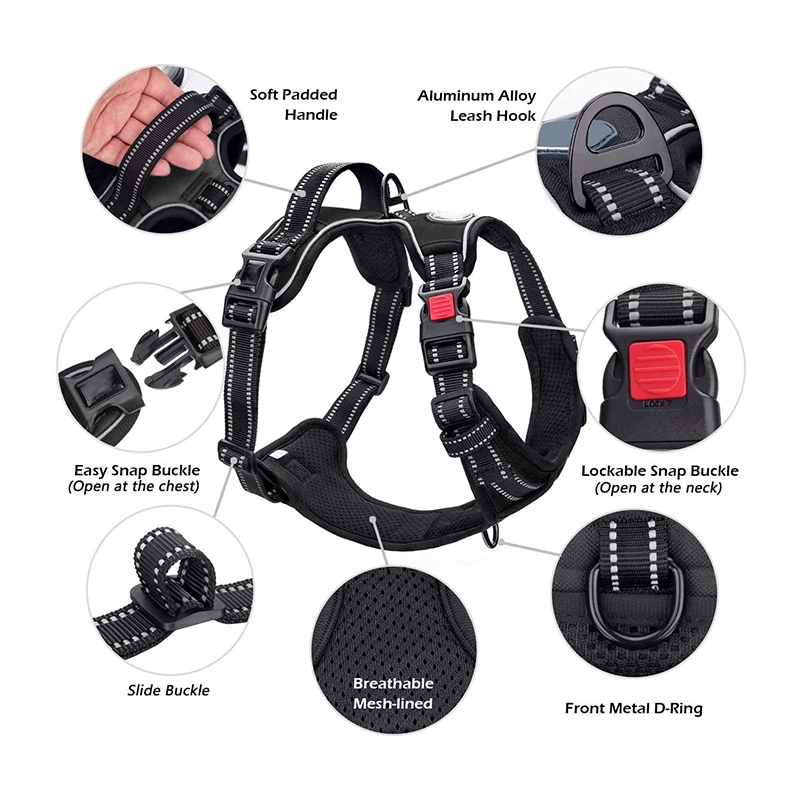 Регулируемый жилет Gacent для собак, сетчатая шлейка с мягкой подкладкой, не тянется, светоотражающая, с логотипом под заказ
