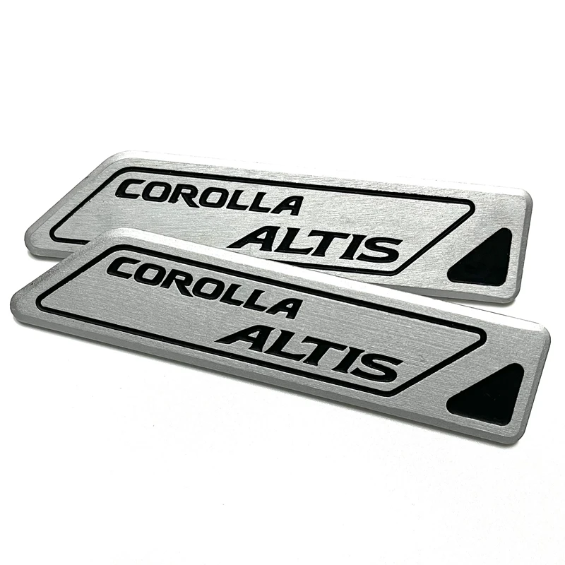 Custom Premium Aluminum Alloy Logo Car Floor Mat Emblem Badge for Corolla