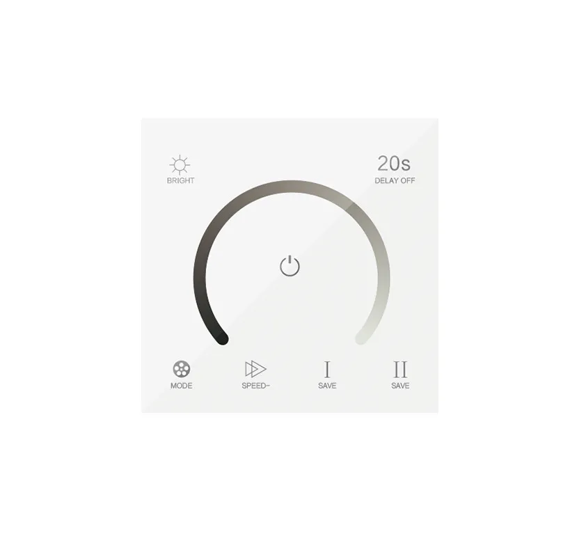 led dimmer wall mounted touch panel 12V 24V 4A 288W smd2835 led dimmer switch single color brightness strip controller