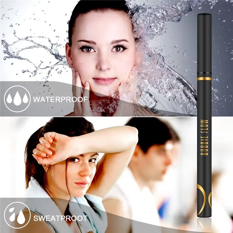 wholesale custom glue lash adhesive pen clear brown white eyeliner pencil match full mink strips