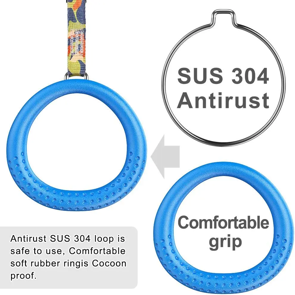 Hot sale non-slip soccer exercise training rings cross fitness abs gymnastic agility training rings with adjustable straps