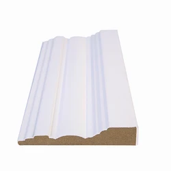 Factory Directly Supply Water Proof Timber White Primed MDF Baseboard Solid wood Baseboard Moulding Modern