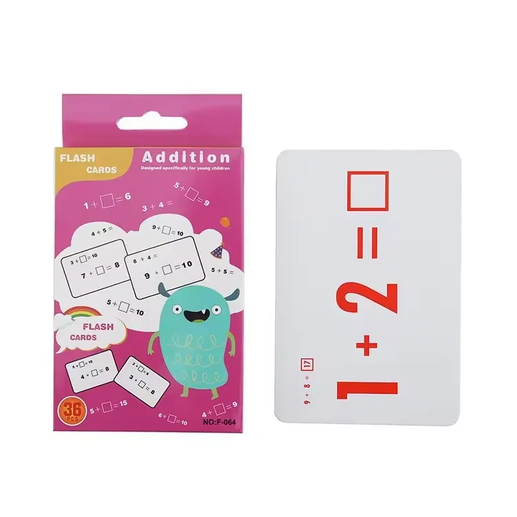 Factory Direct Sales Printed English Number Flash Cards/Cognitive Cards Math Learning Paper Educational Toys Game Card For Kid
