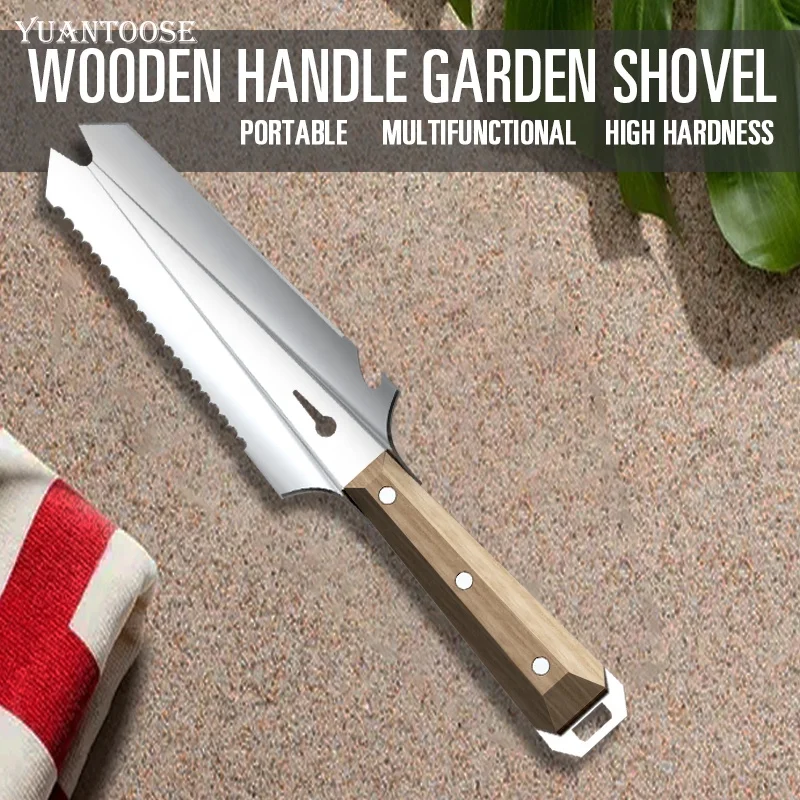 Factory Direct Price Multifunctional Small Garden Shovel With Wooden Handle