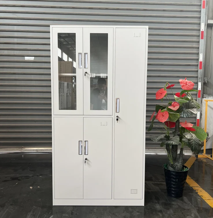 Multi-Functional Steel File Cabinet Document and file cabinet with glass door for Office Building,Gym,Workshop