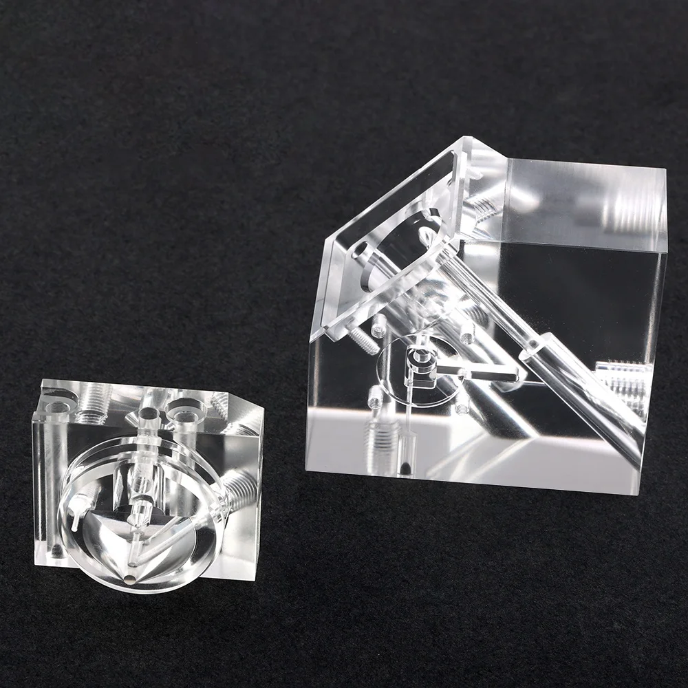 Высокоточный CNC изготовленный на заказ акриловый коллектор точность H12 клапан изготовленные акриловые детали