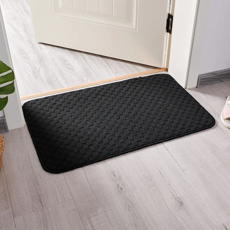 Indoor Door Mat for Entrance Machine Washable Entryway Rug Non Slip Trapper Rugs Absorbent Dirt Low Profile Shoes Scraper