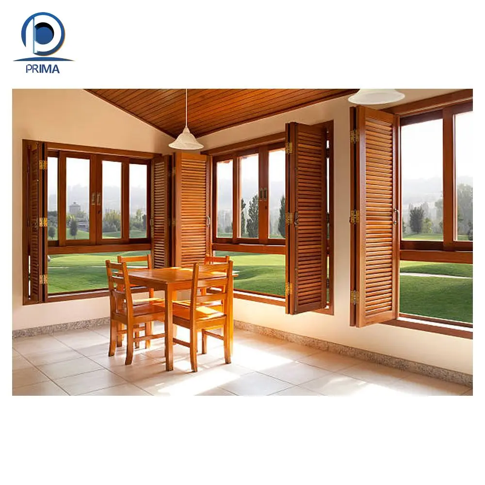 PRIMA Wood Louver Wall Panel Waterproof Louvered Doors Pvc Louvre Panels