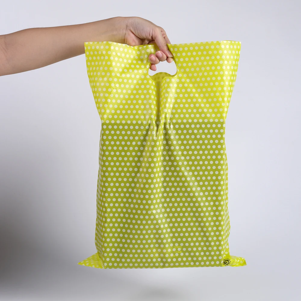 Eco Friendly Die Cut Packaging Bag Custom Logo Shopping Plastic Clothing Bag