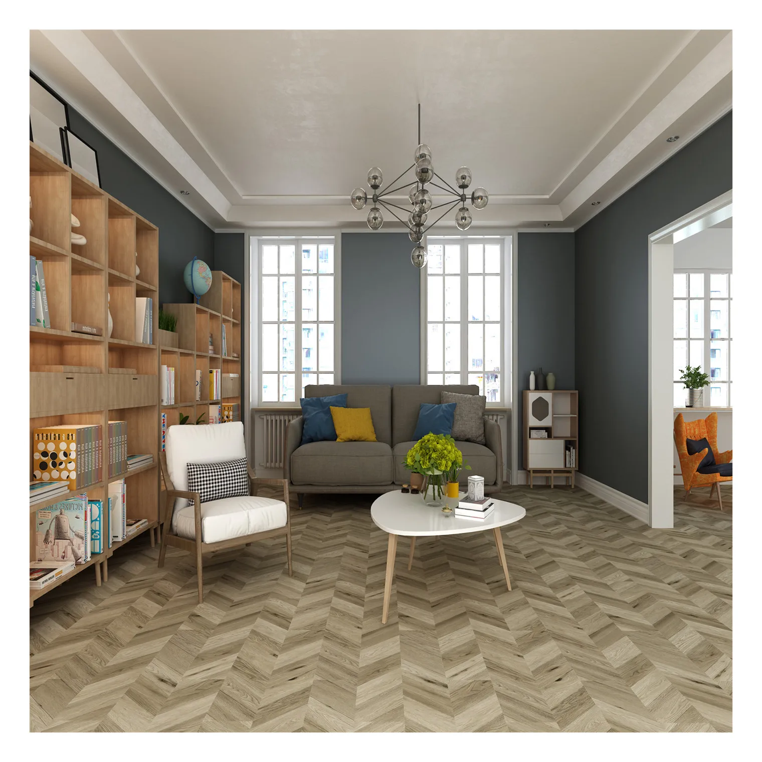 Multi thickness waterproof and moisture-proof home decoration vinyl SPC flooring