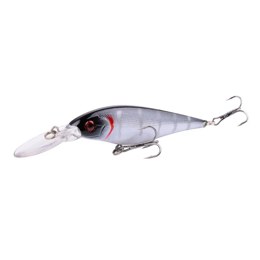 Economic plastic artificial long tongue minnow bait 10 colors fishing lure