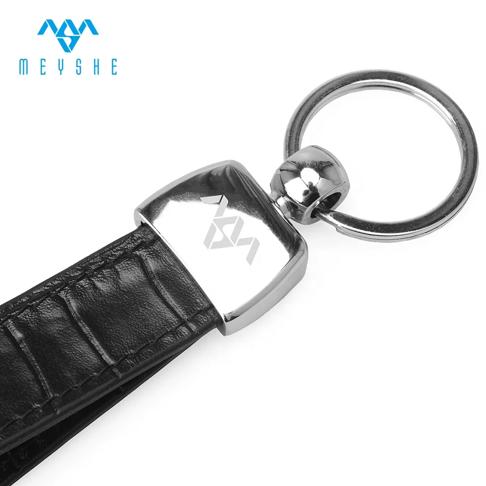 Customised genuine leather  luxury keychain holders with car logo