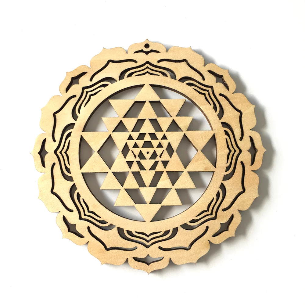 Wholesale Factory Price Carved Wood Panelyoga wheel wood Wall Art Decor Crafts wooden mandala for Home Decoration