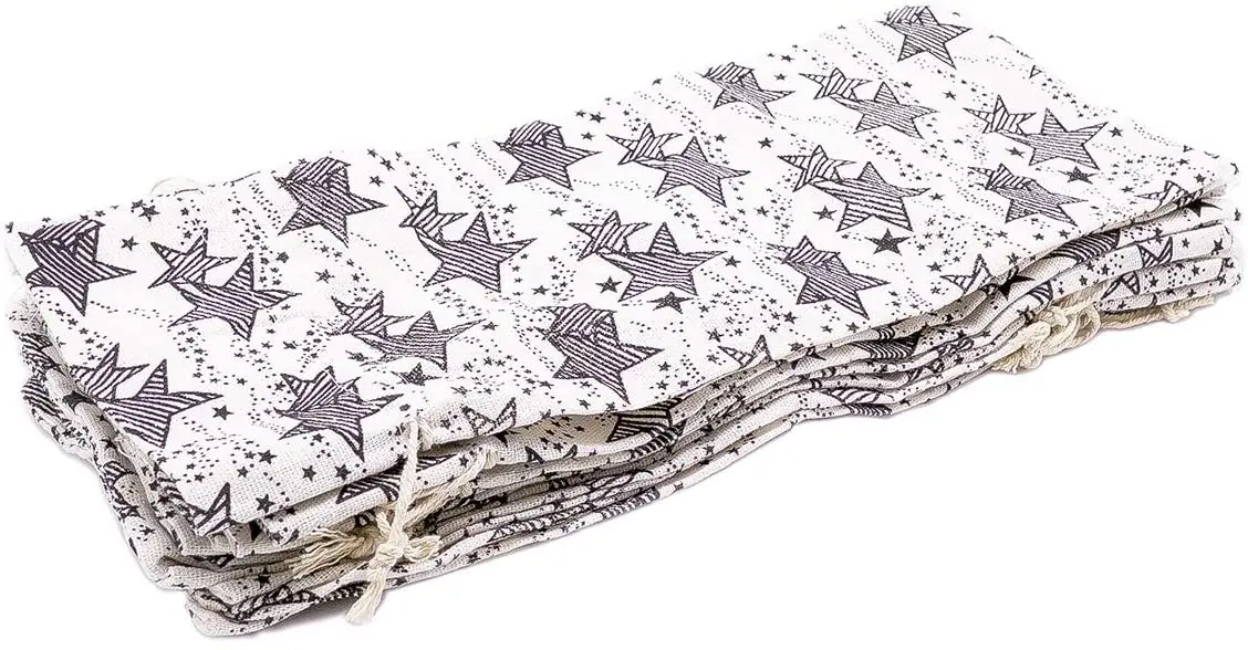 
Cotton Canvas Muslin Bottle & Wine Gift Bags with Drawstring for Storage, Holiday Parties, Promotional Events 