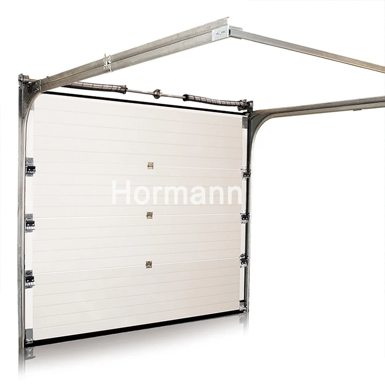 China produces high quality industrial lift doors with pedestrian door perspective Windows
