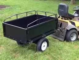 Tipping trailer for lawn mower  300kg load