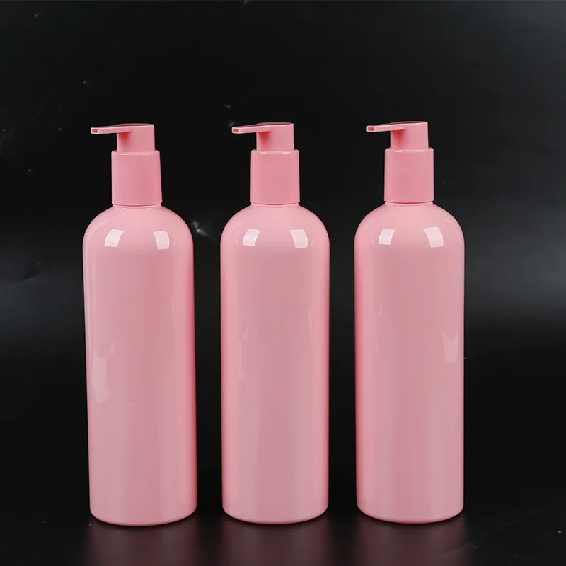 Pink plastic bottle lotion bottle 500ml large capacity