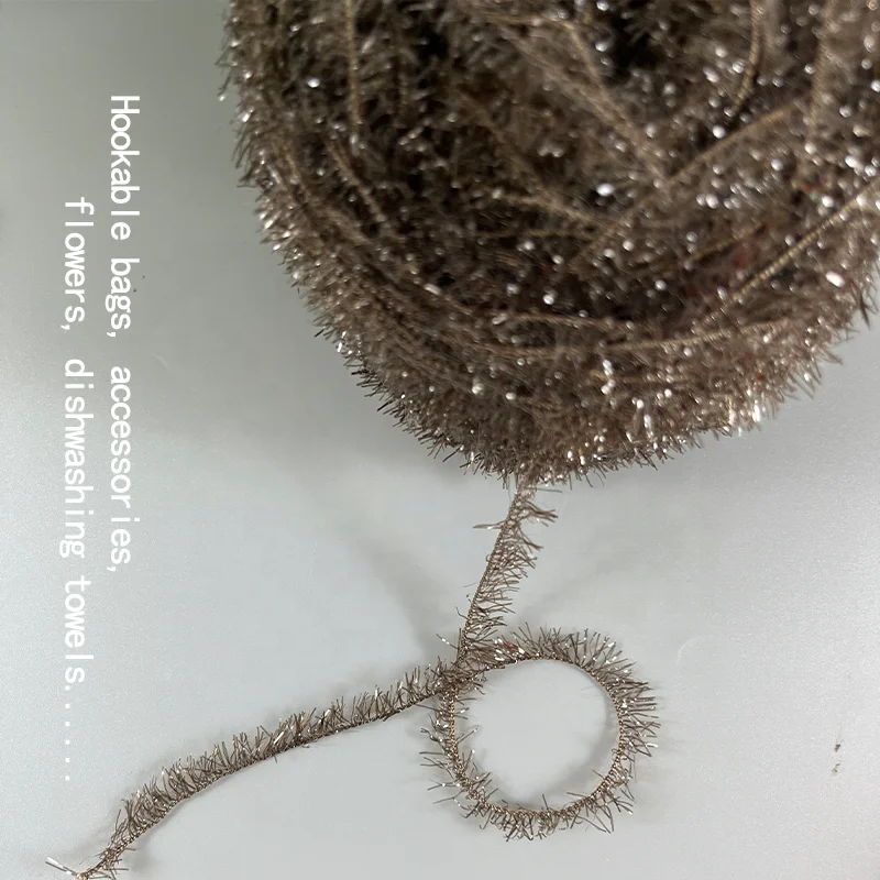 Wholesale of Korean glass shiny silk thread oil free DRY handmade crochet hair shiny silk thread