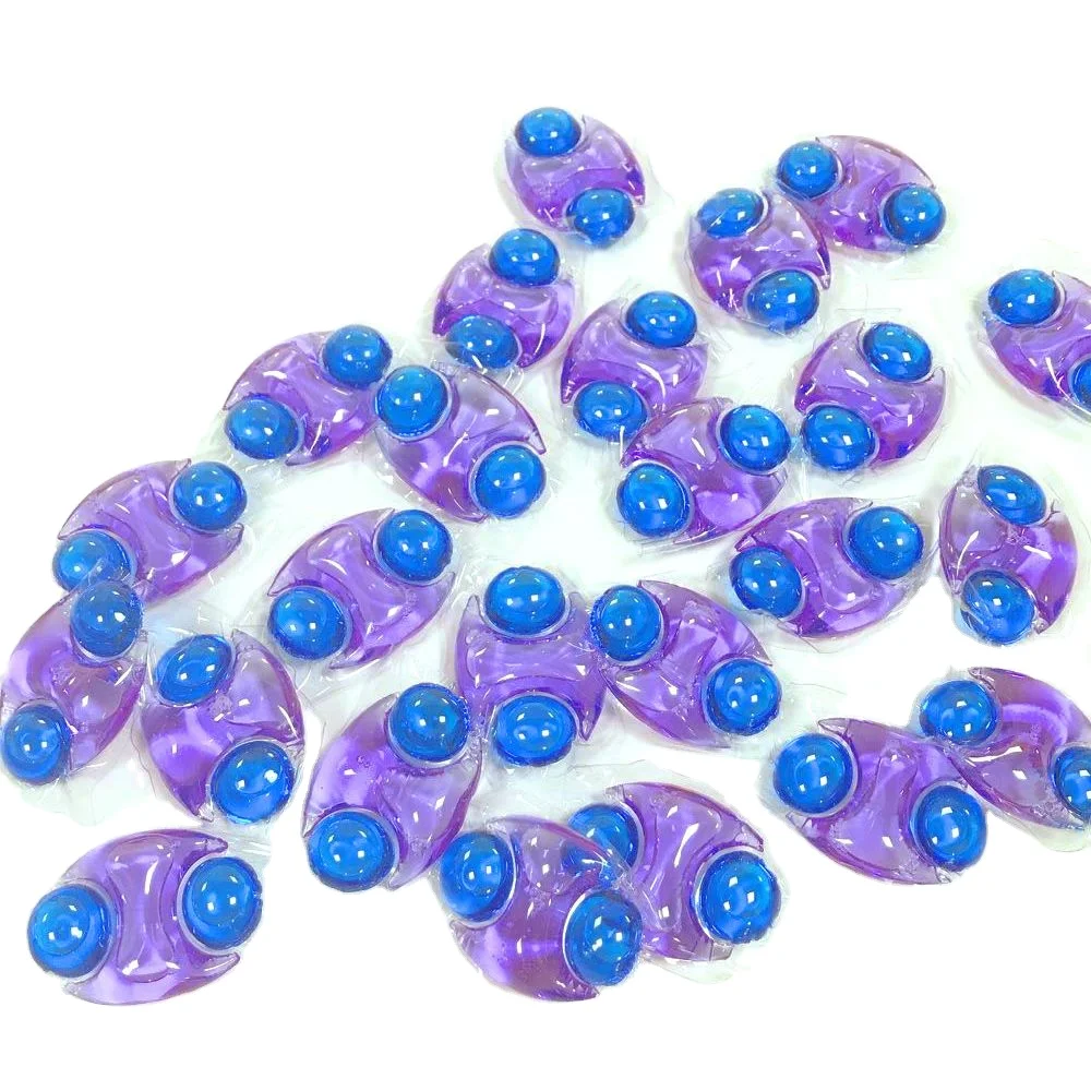 High cleaning ability 3 in 1 Laundry detergent pods capsules customized color laundry detergent pods for clothes washing