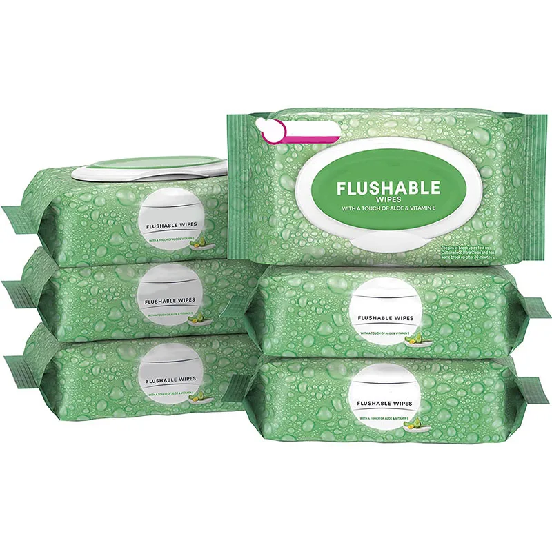 Wholesale custom size soft large capacity alcohol free OEM wet toilet wipes