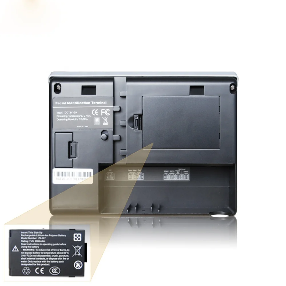 Biometric Fingerprint and Facial Recognition Access Control and RFID Card Time Attendance System with Battery WIFI/3G/4G/TCP