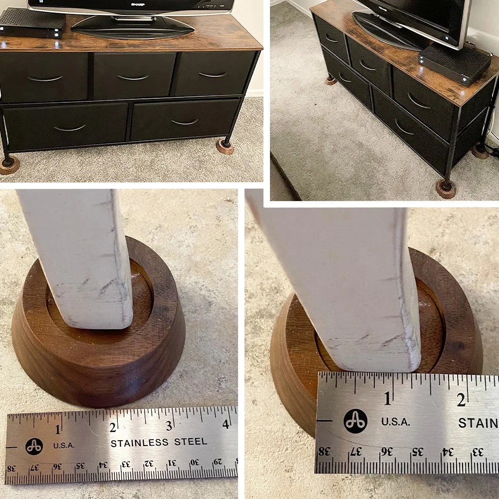 Comfortable Woodcraft Wood Furniture Legs Risers Home Round Sofa Riser Wood Bed Riser Base