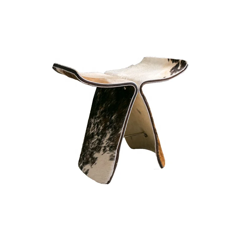 Современный дизайн, деревянный оттоманский стул, мебель для гостиной, стул из воловьей кожи