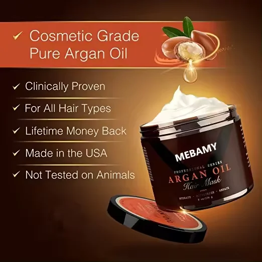 Natural Sulfate Free Professional Repair Hair Mask Protein Keratin Damaged Hair Care Argan Oil Hair Repair Mask