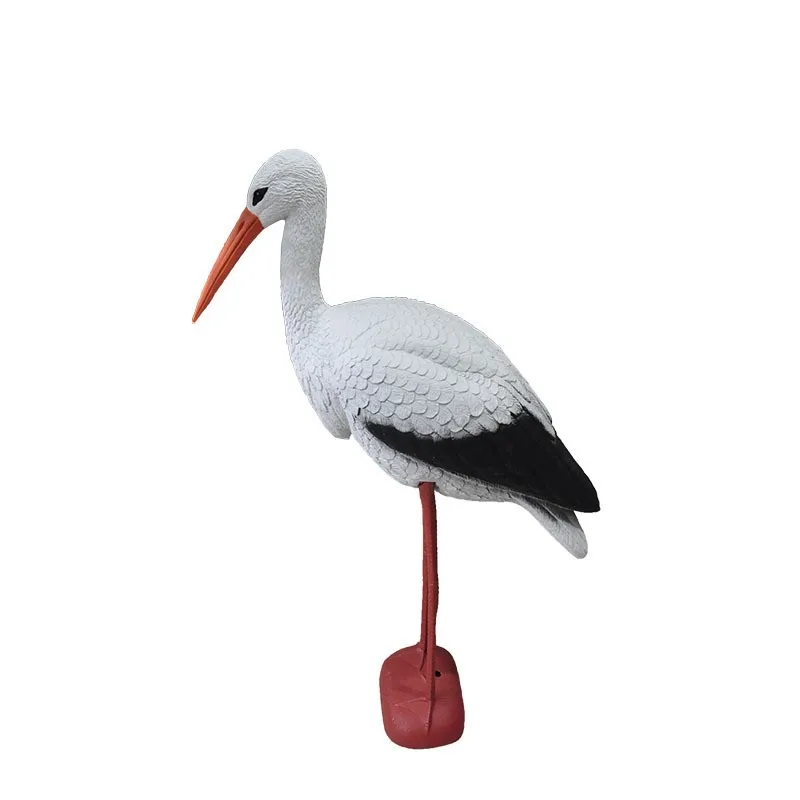 High quality Cheap Standing Plastic White Crane Decoy for Garden Decoration