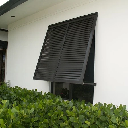 TOMA Aluminium Window Shutter for Exterior Windproof Bahama Blinds with Complete Accessories