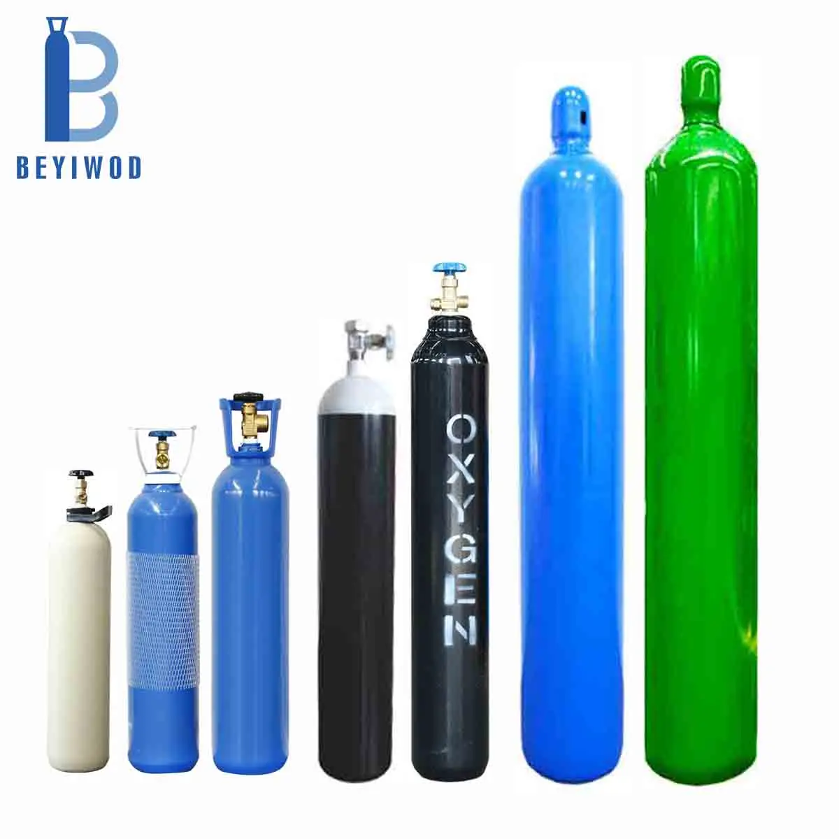 2L/ 5L /10L /20L/ 40L /50L industrial/medical seamless steel gas cylinder oxygen cylinder