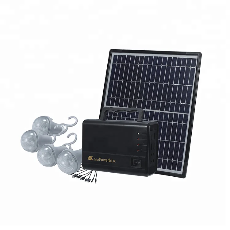 Portable Solar Generator 12W Small Solar System All-in-One Solar Package Solar Power System Emergency Solar Power System Camping