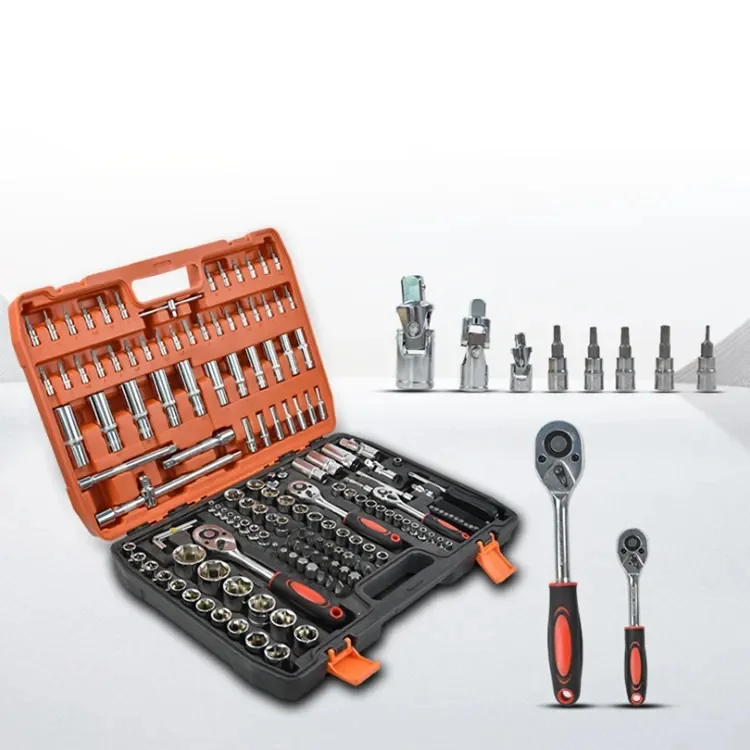 172 Pcs Cabinet Tools Hand Box Socket Wrench Case Kit Hardware Auto Repair Automotive Sets Tool Set