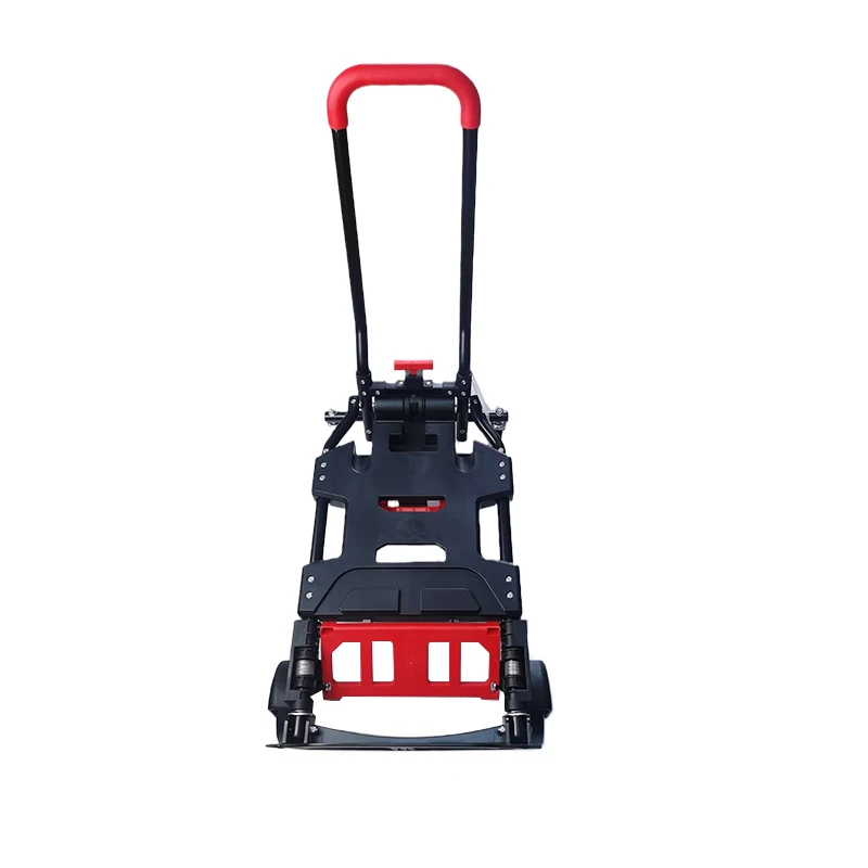 4 Wheels Stair Climbing Foldable Carts Folding Shopping Trolley New Design Multi-function 2 in 1 Luggage Cart Platform Hand cart